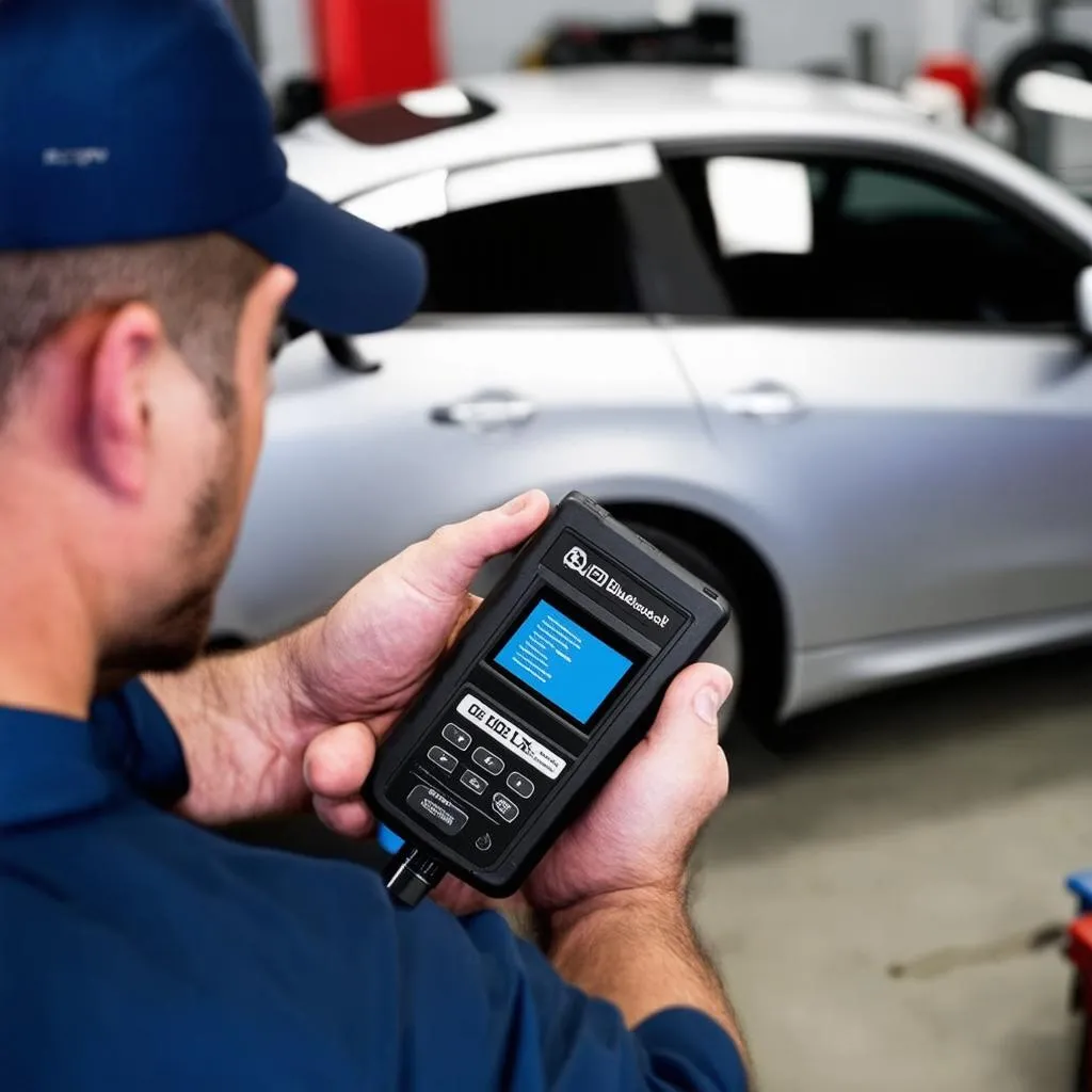 Mechanic Using OBD LX Bluetooth