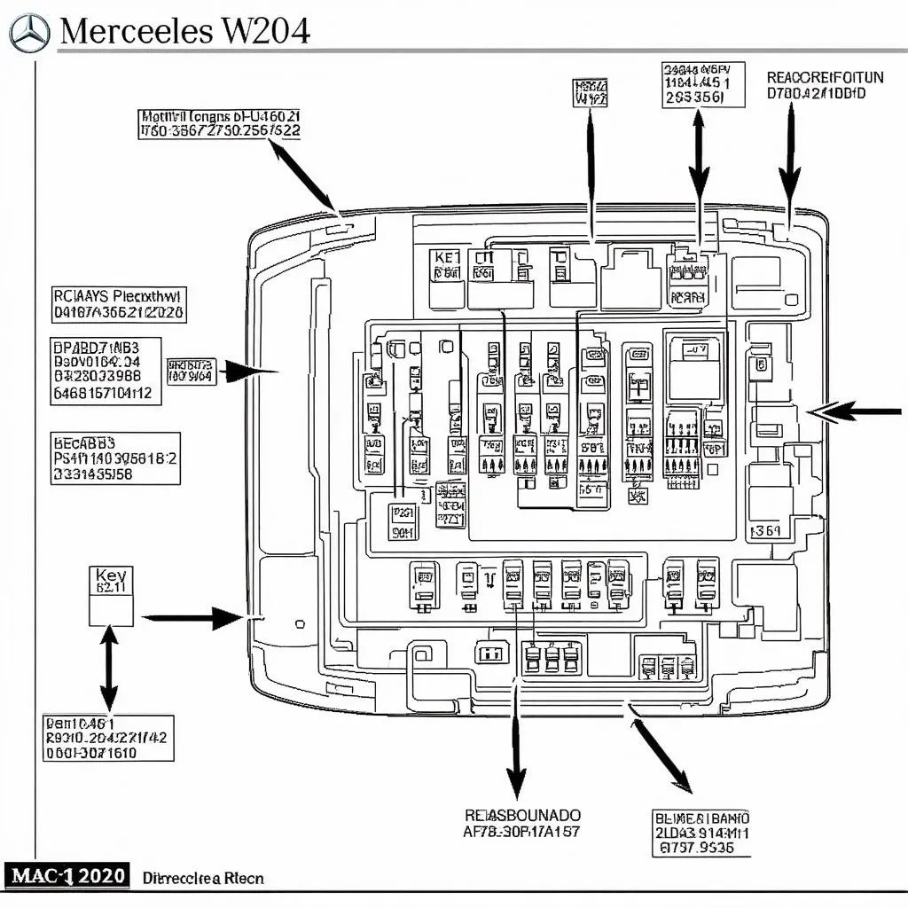 Schéma de relais Mercedes W204