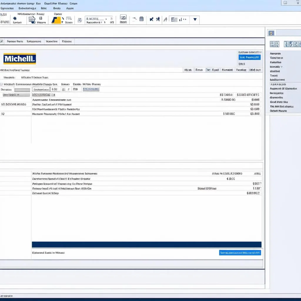 Mitchell Software Interface