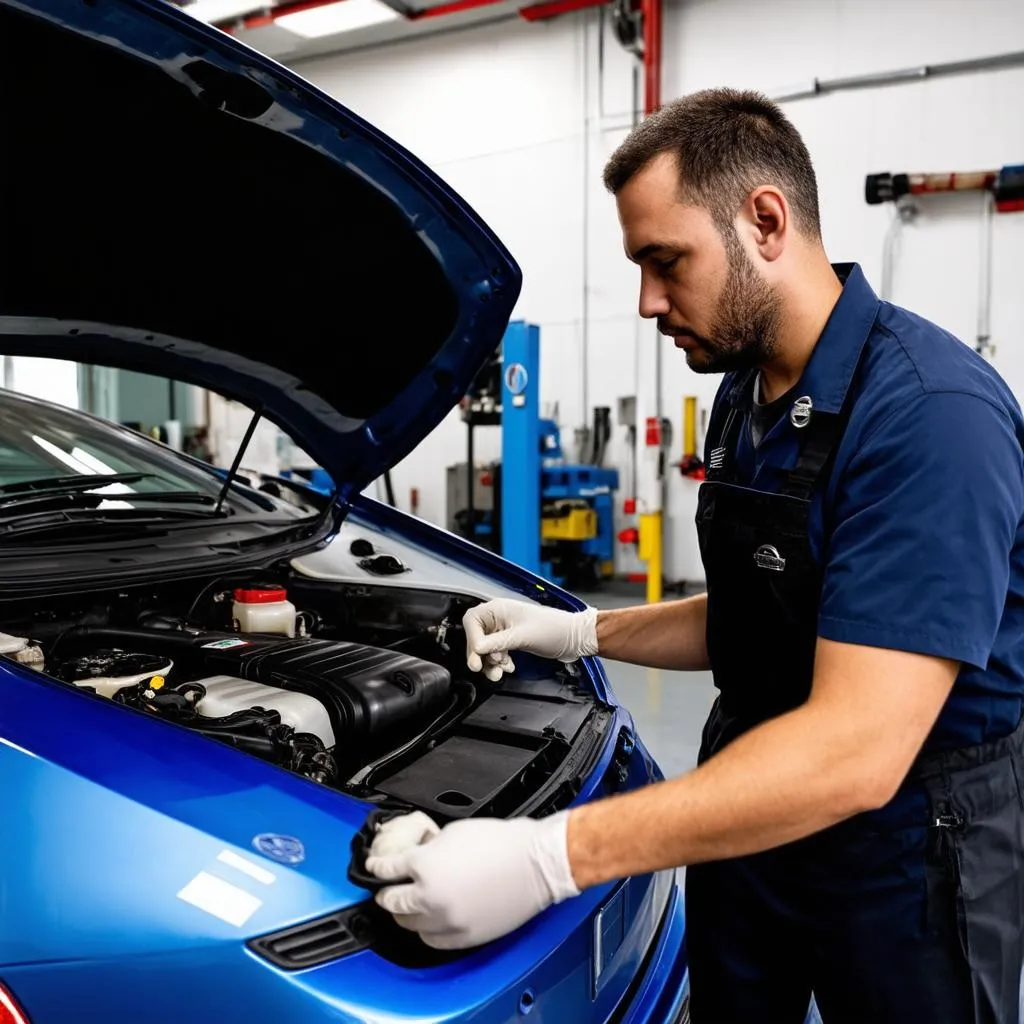 Réparation de la climatisation d'une voiture Nissan