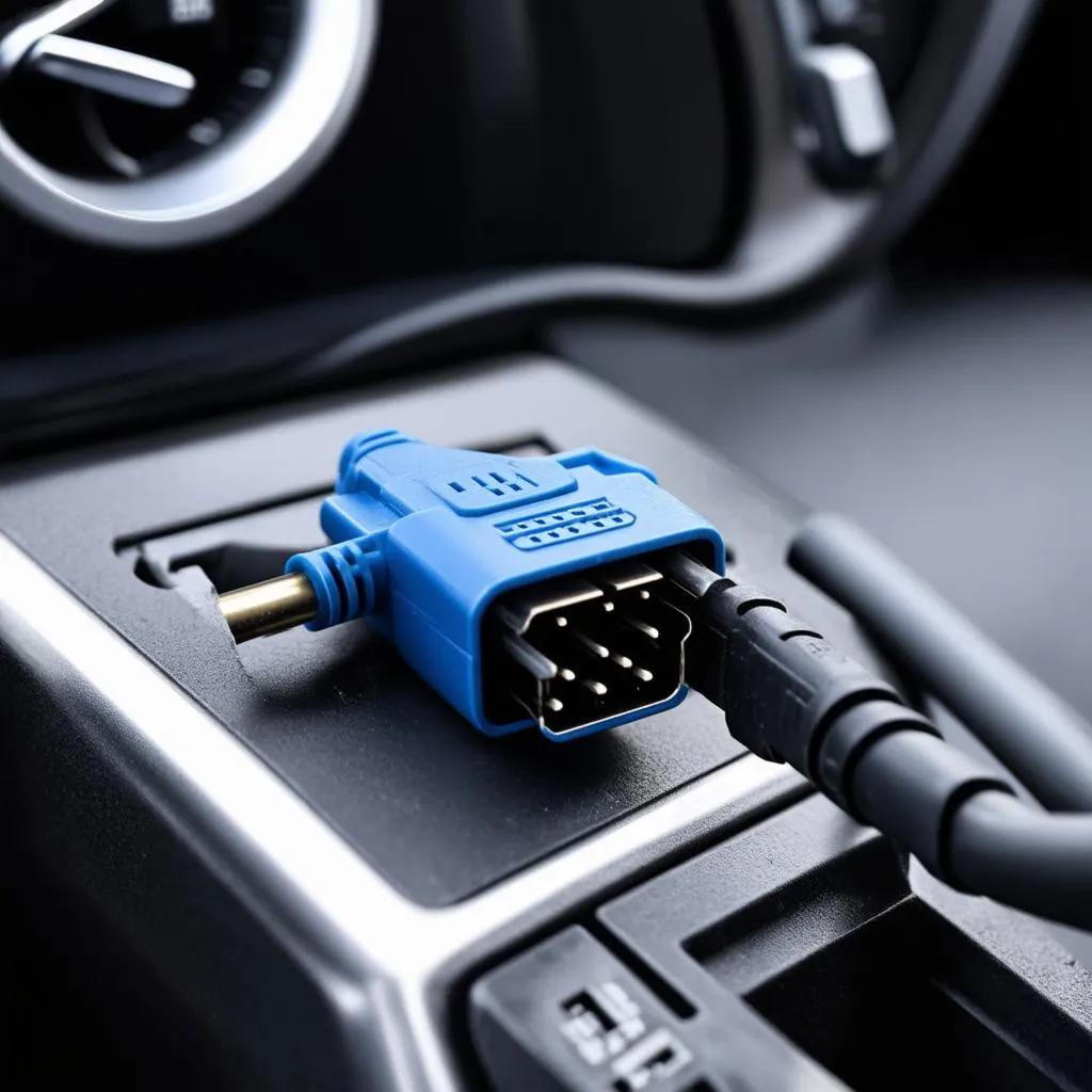 Connecteur OBD dans une voiture