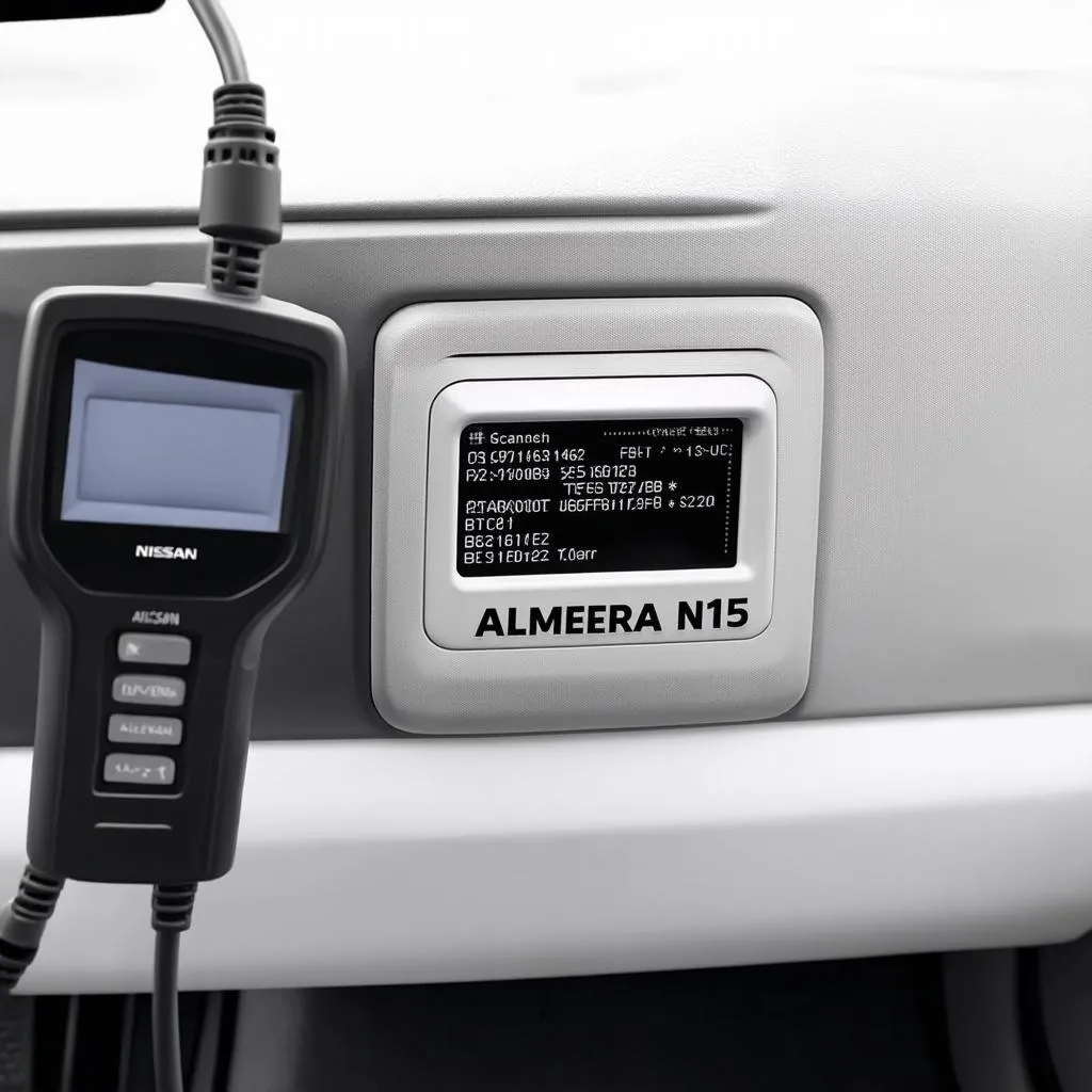 Scanner OBD2 connecté à une Almera N15