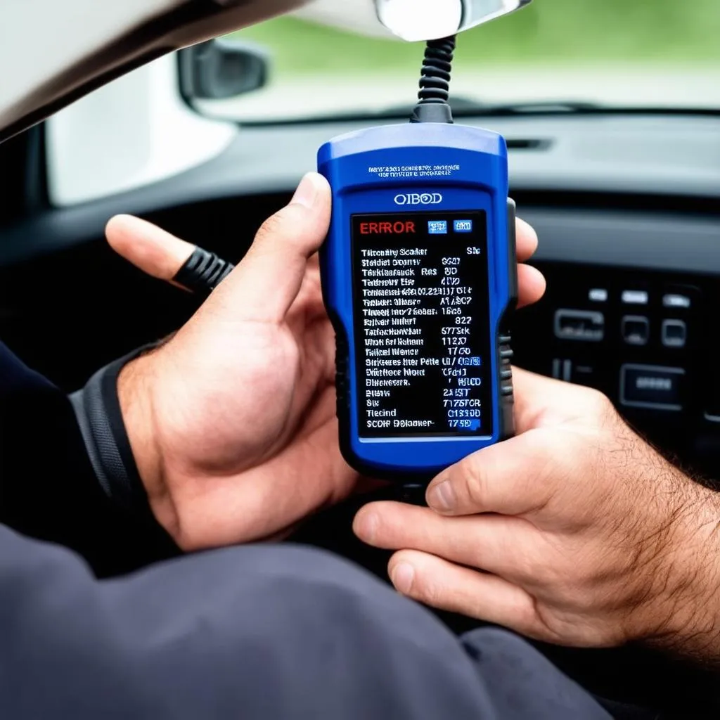 Outil de scanner OBD lisant des codes