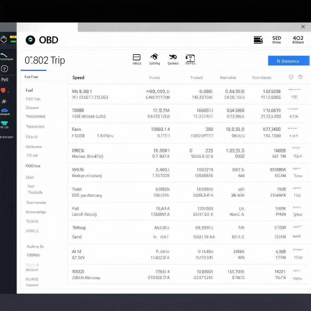 OBD Trip Computer Screen