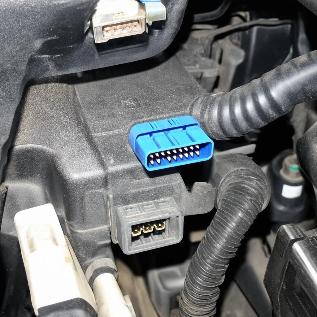 OBD2 connector location on a Ford F150