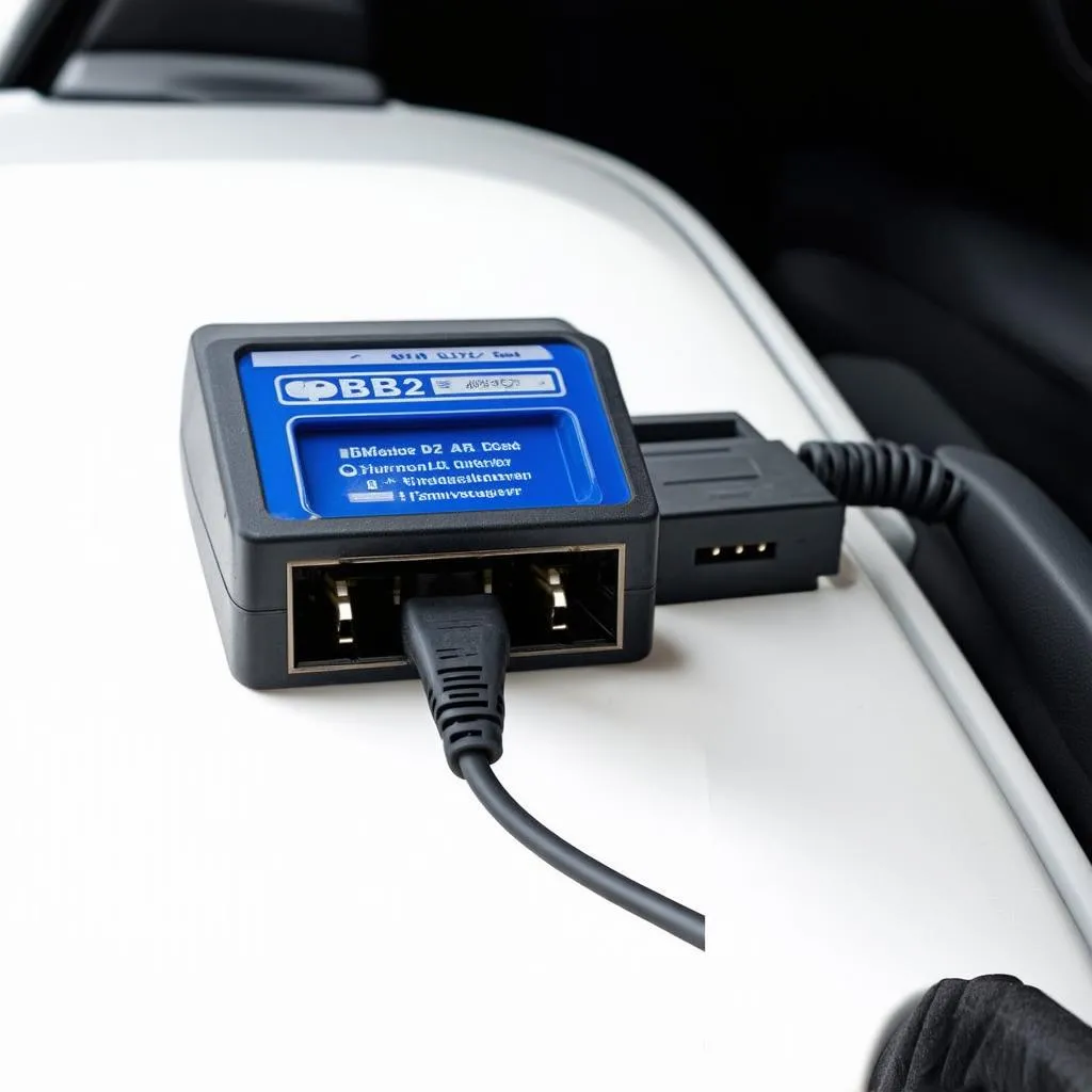 Scanner OBD2 connecté à une voiture