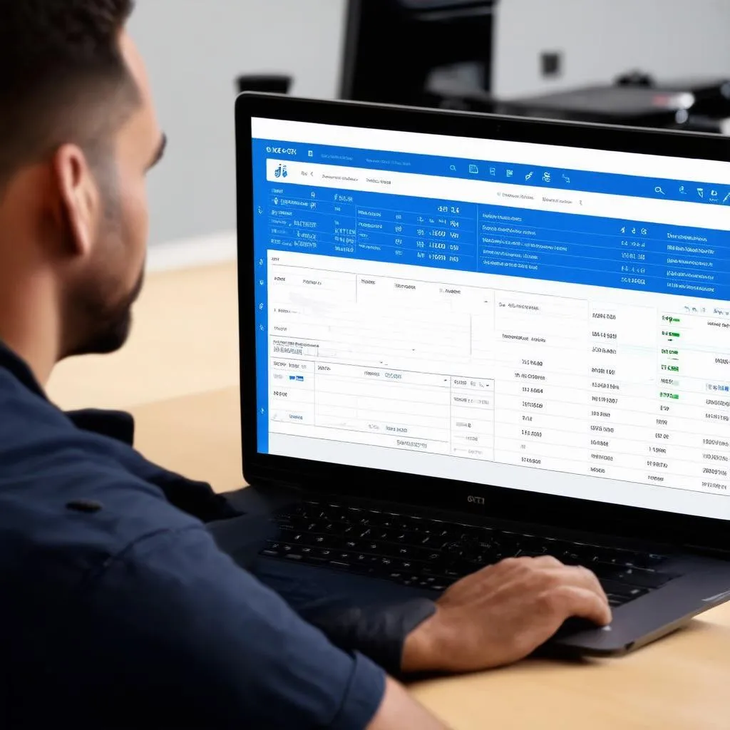 mécanicien utilisant OTR diagnostics