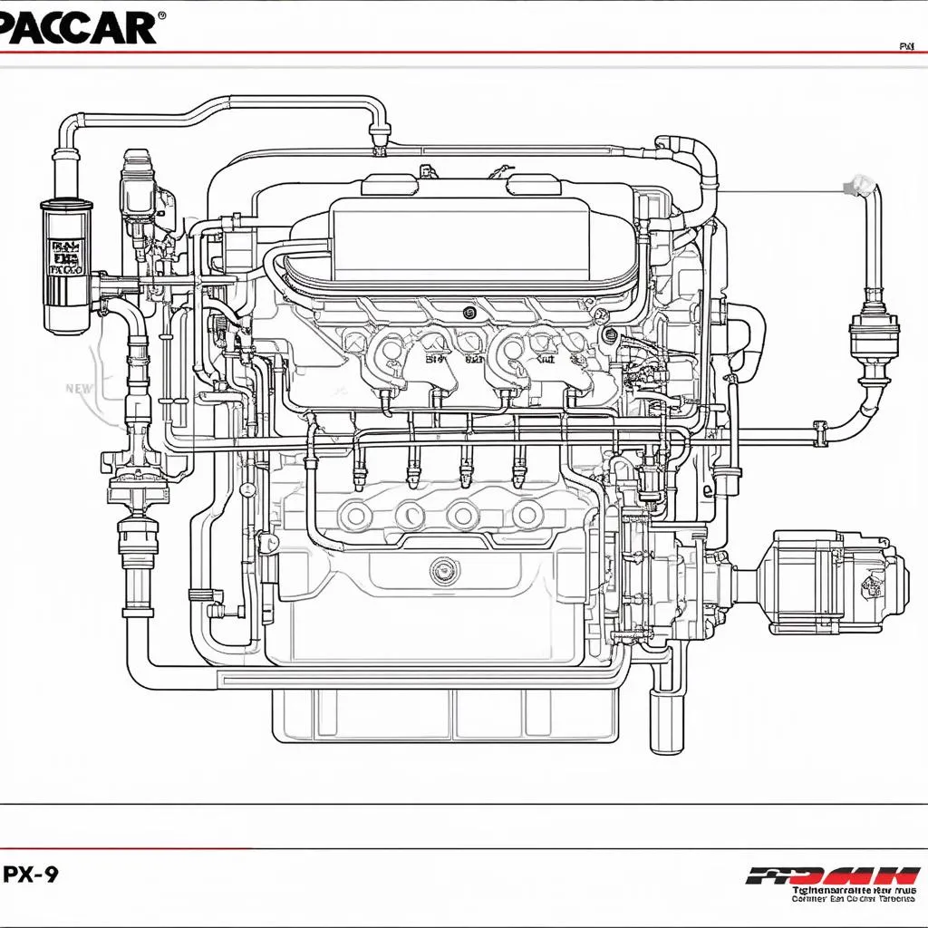 Schéma du système d'alimentation Paccar PX-9