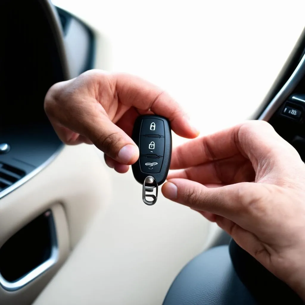 Remplacer la pile d'une clé de voiture