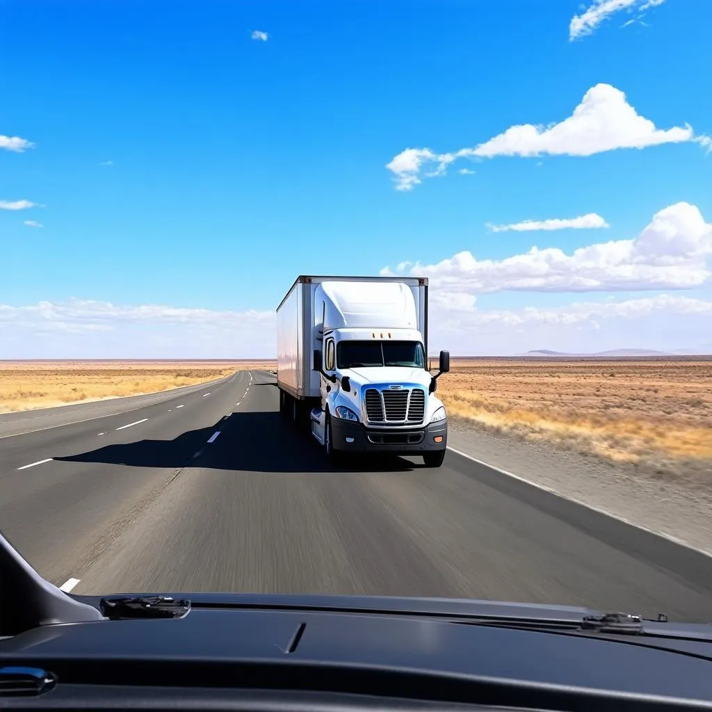 Semi-truck on Open Road