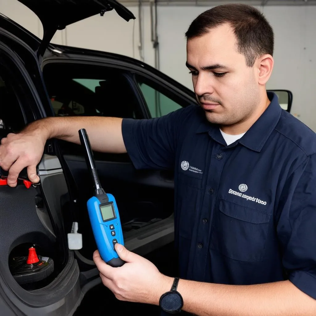 technicien travaillant sur une voiture