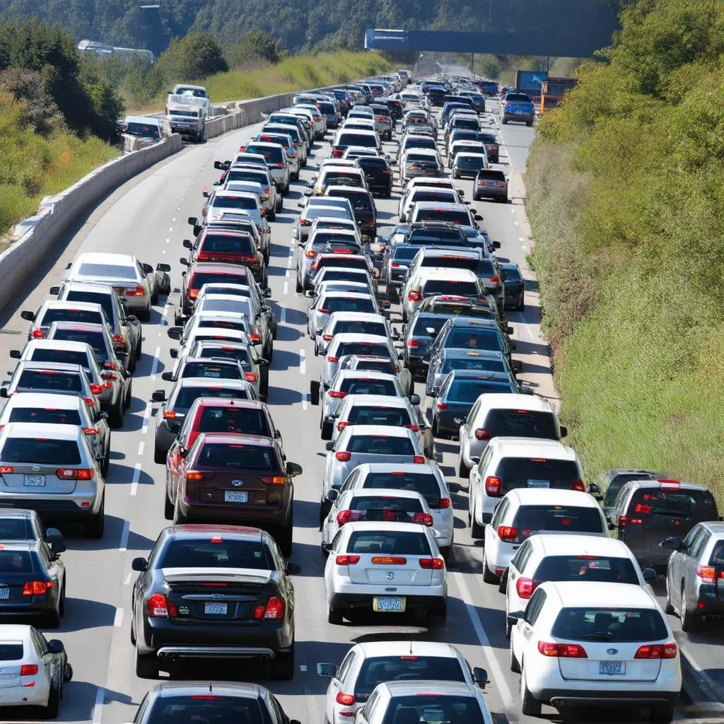 embouteillage sur l'autoroute 280