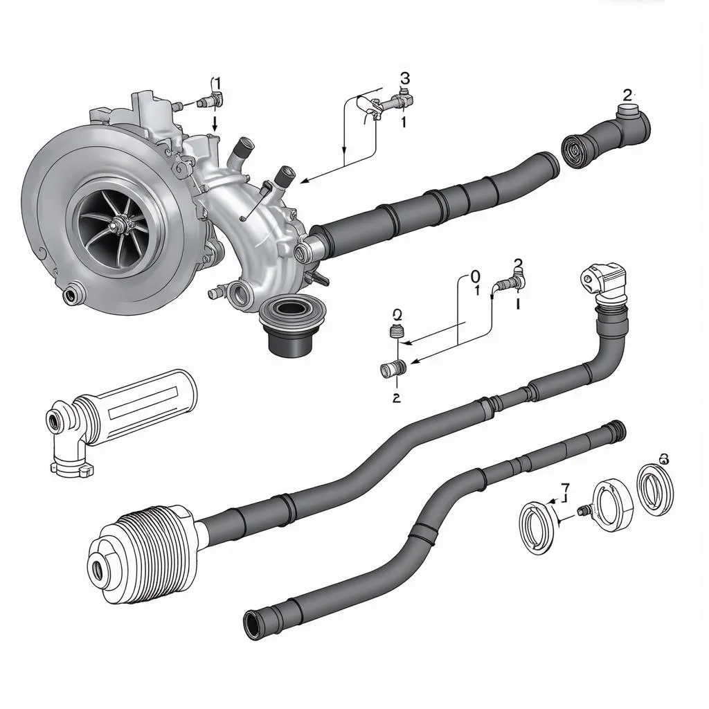 Schéma du système de turbocompresseur