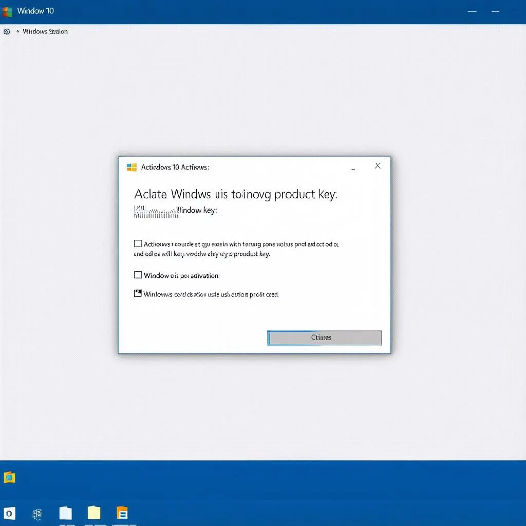 Windows 10 activation screen