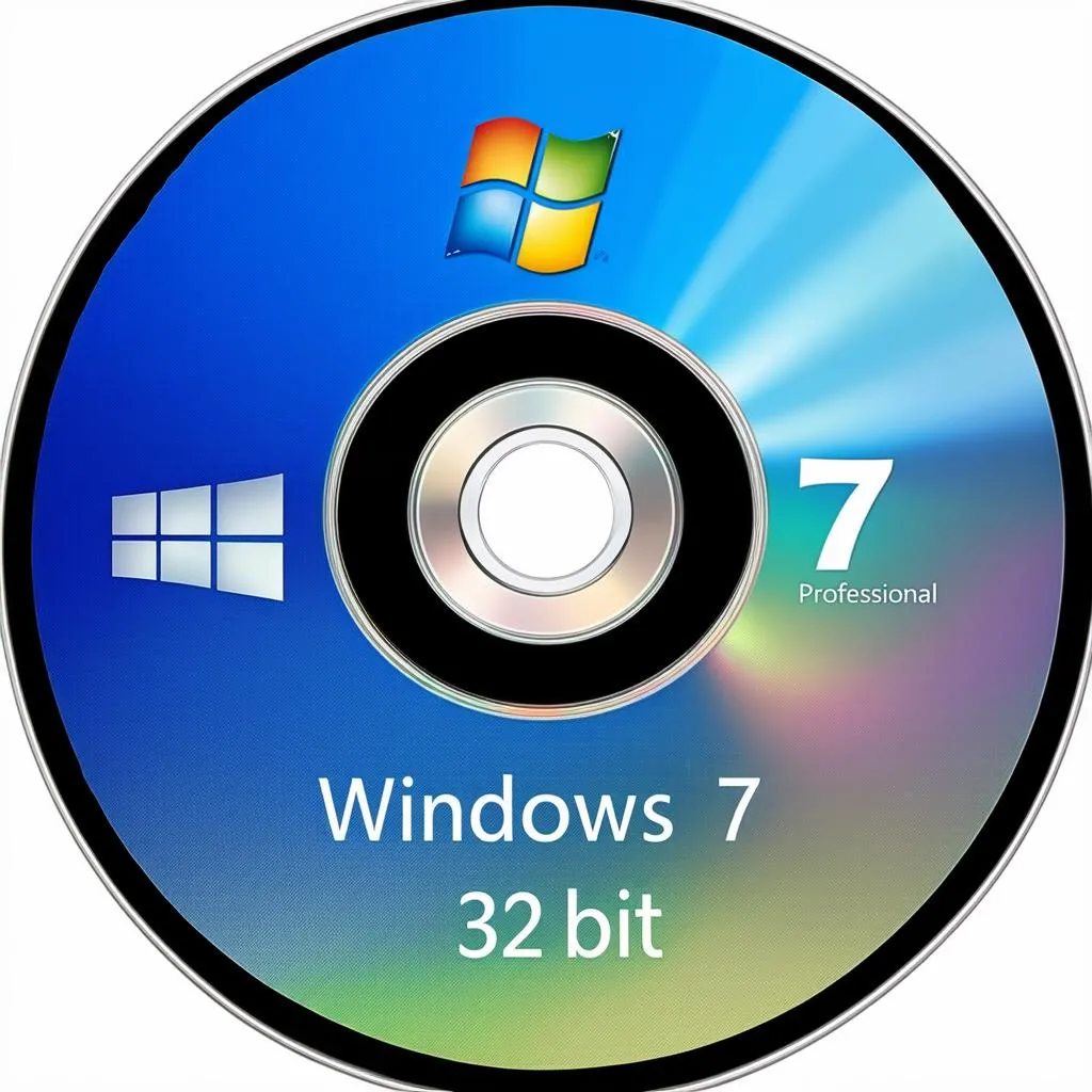 Windows 7 Professional 32-bit disc