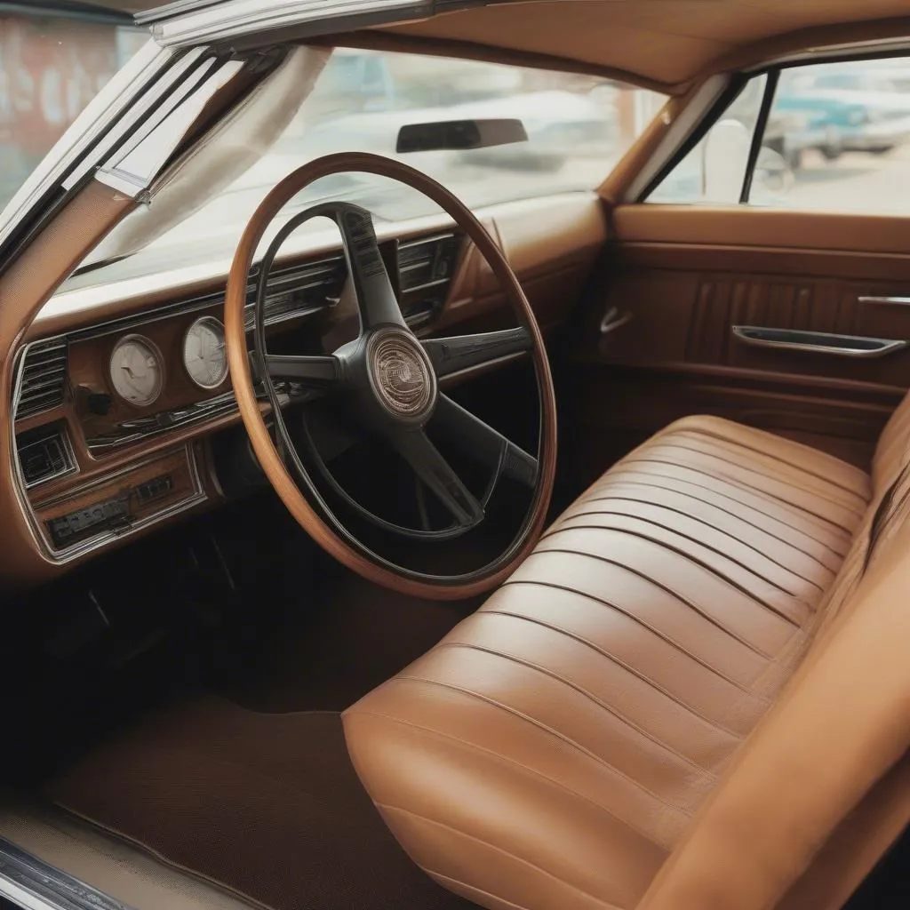 intérieur de voiture des années 70