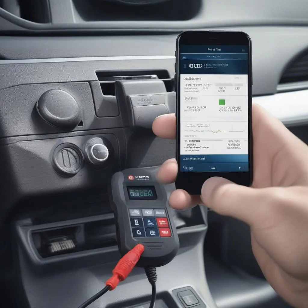 Bosch OBD 1050 Mobile Connected to Car