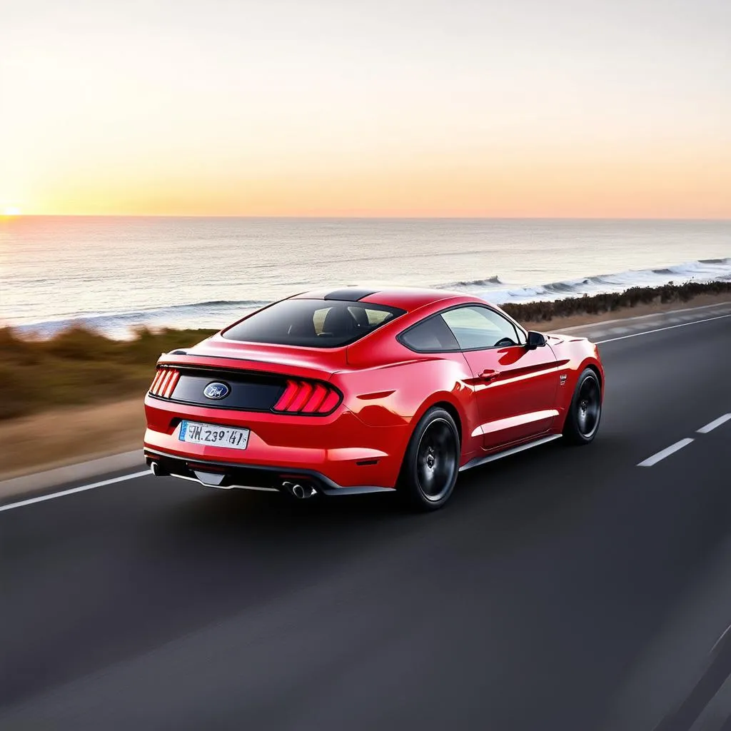 Voiture de sport, Ford Mustang, Route côtière, Daytona Beach