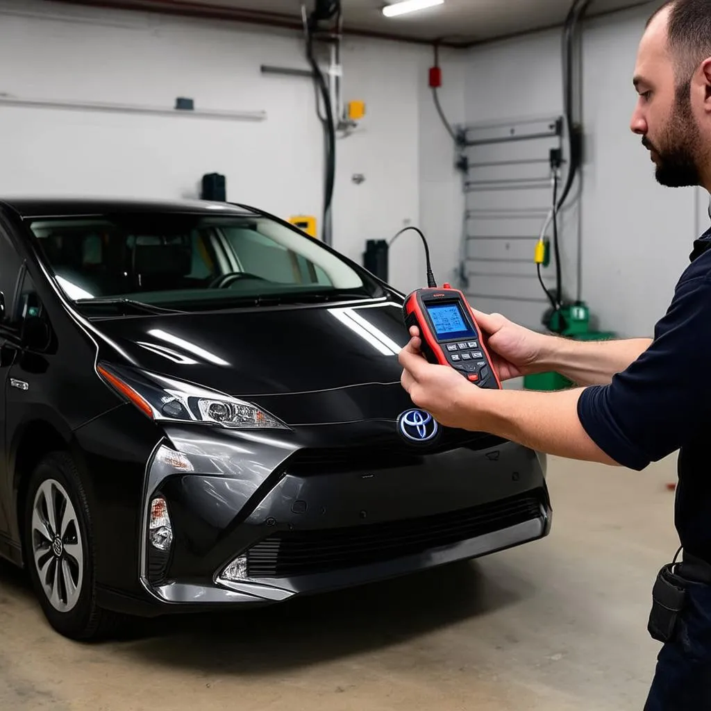 OBD2 Scanner in use