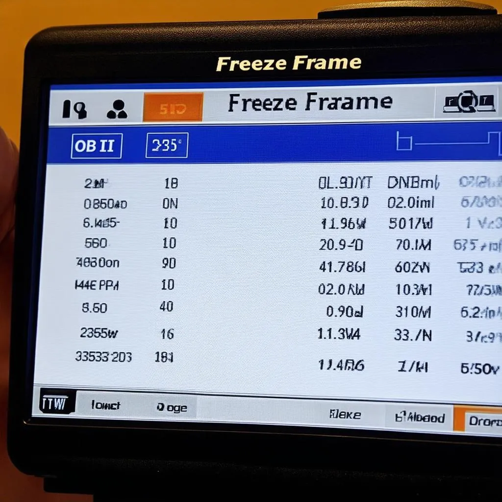 OBD-II Freeze Frame Data