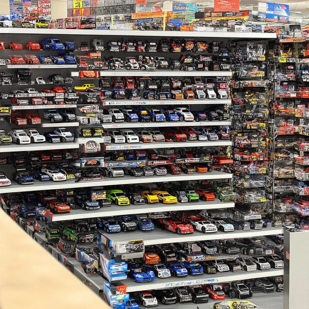 Rayonnages de magasin de voitures RC