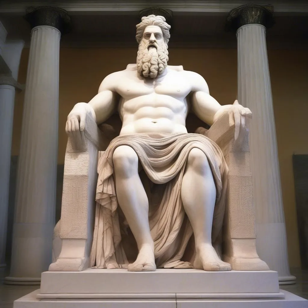 Statue de Zeus à Olympie