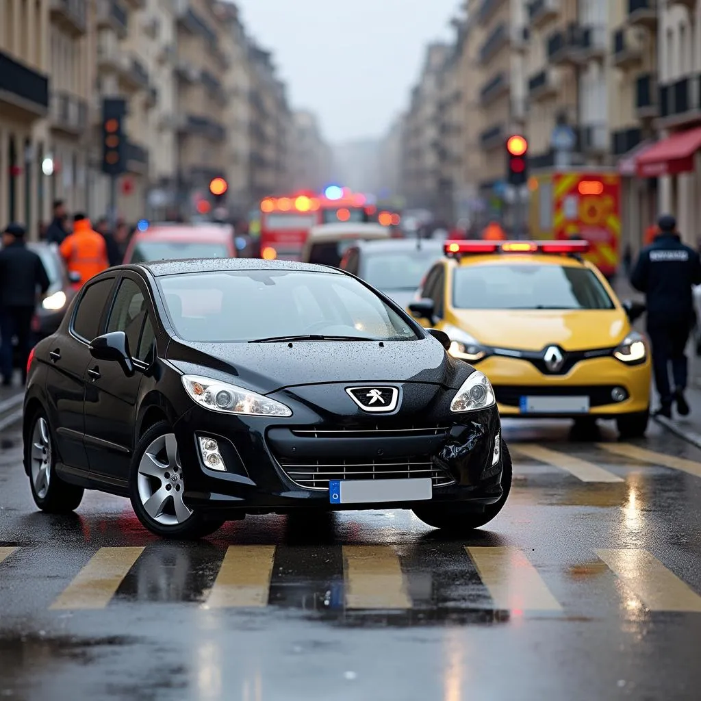 Accident de voiture à Lyon