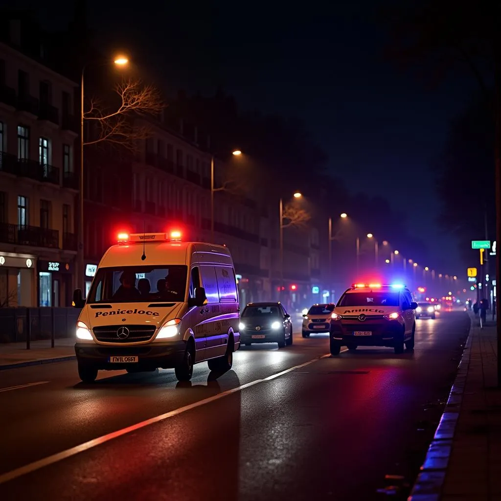 Accident de voiture la nuit dernière