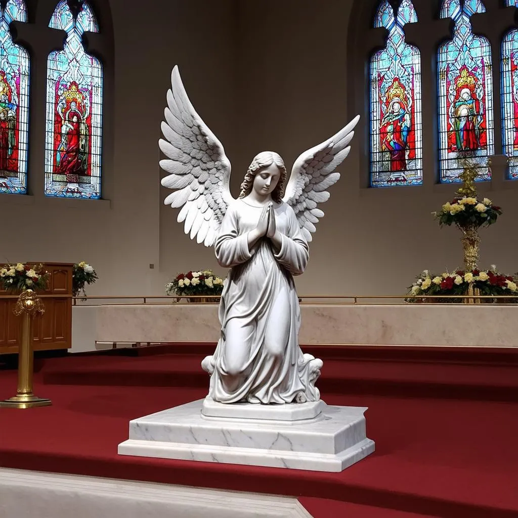 L’Ange sur l’Autel d’Église : Symbole Céleste et Présence Divine