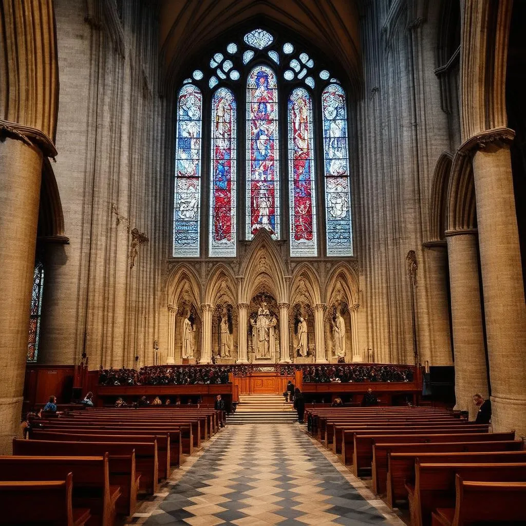 Intérieur de l'église d'Anvers