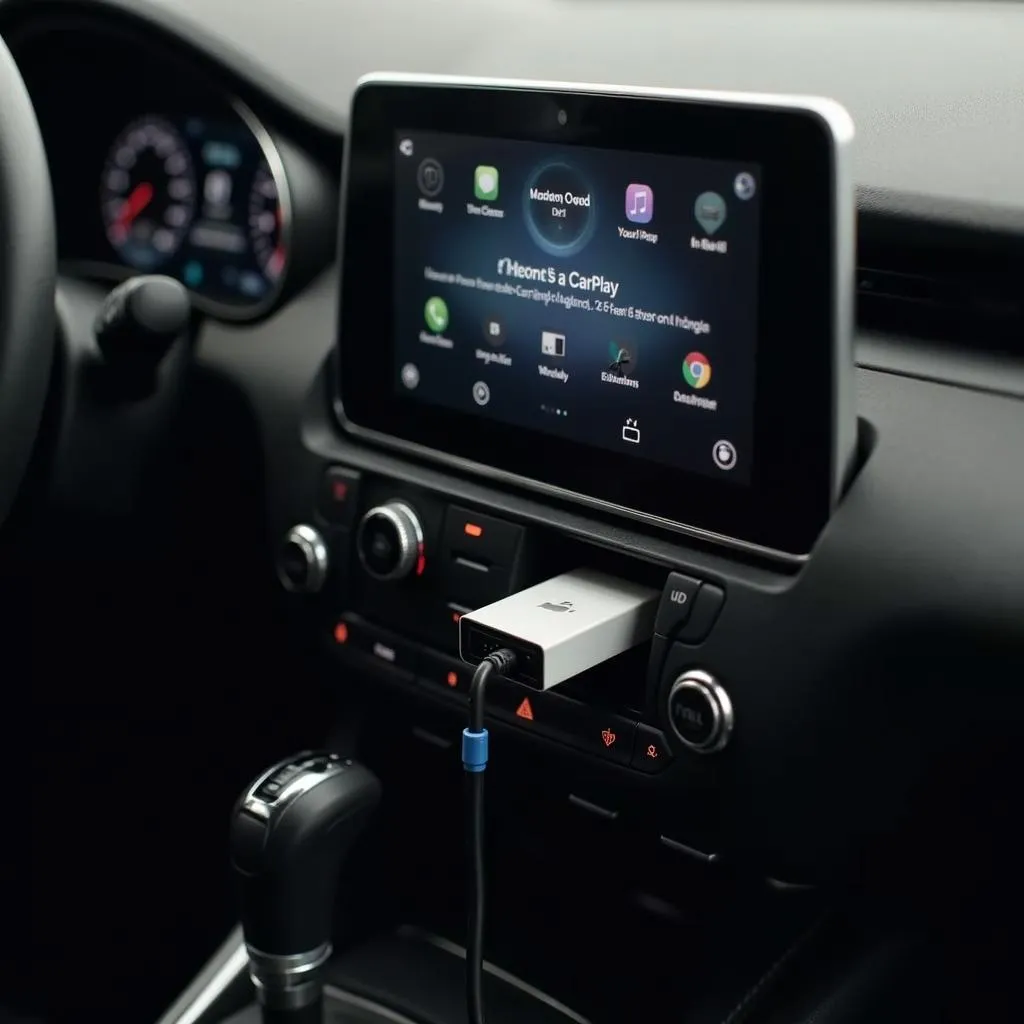 Apple CarPlay OBD connecté au tableau de bord