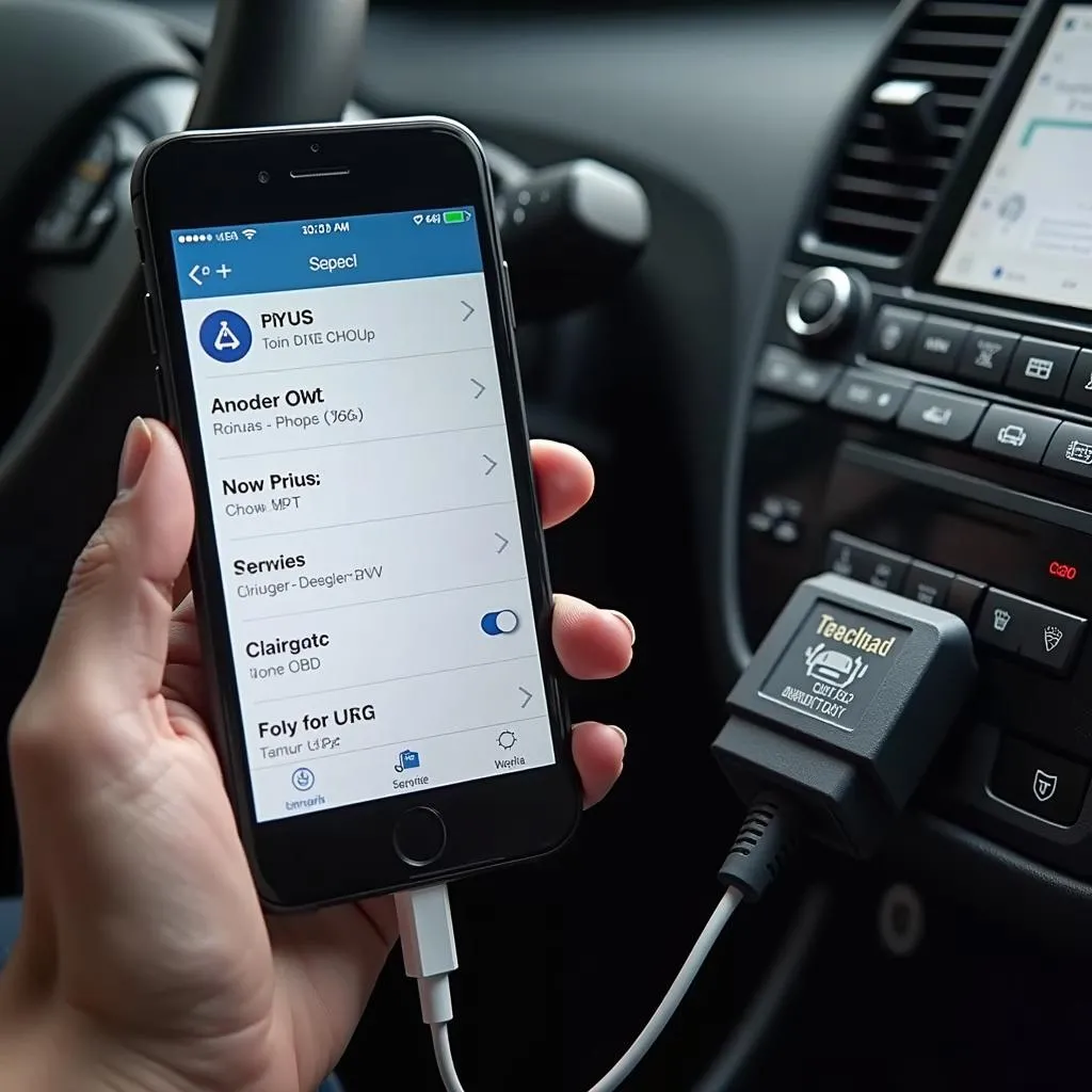 Application OBD Prius sur un smartphone