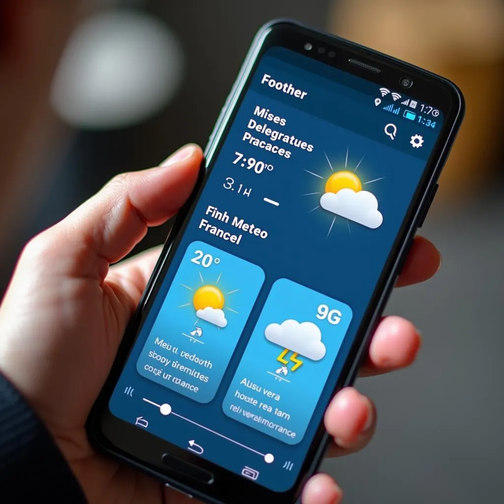 Applications météo smartphone