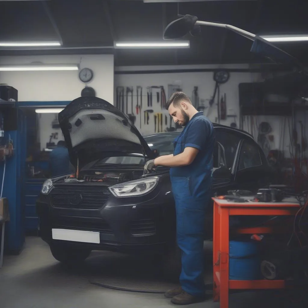 Atelier de mécanique automobile