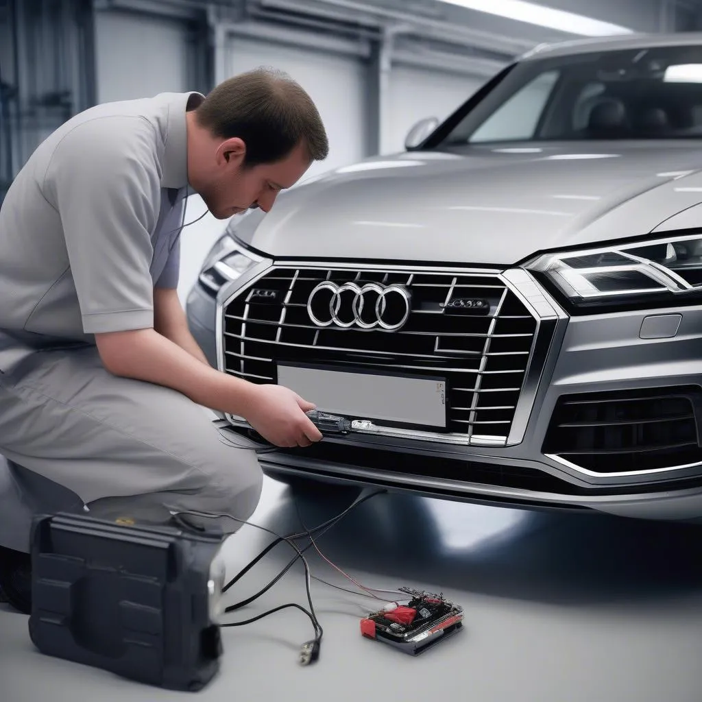 Diagnostic des problèmes de feux avant sur une Audi Q5 avec un scanner