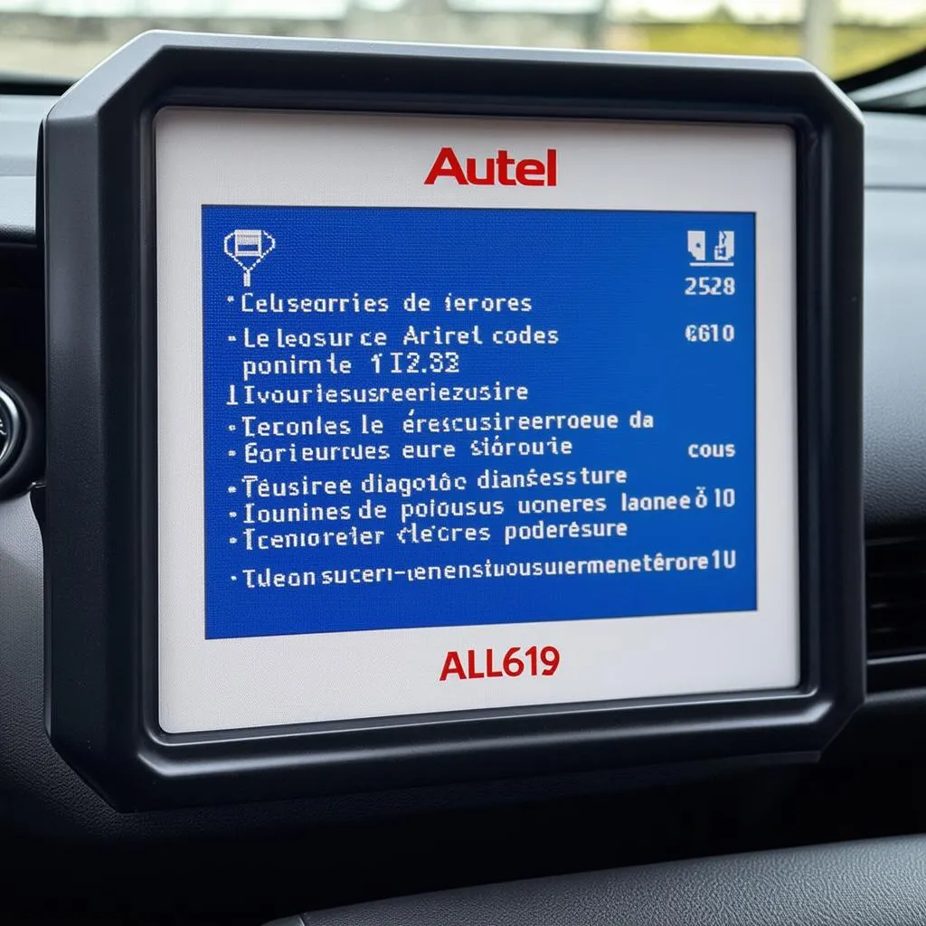 Autel AL619 displaying error codes