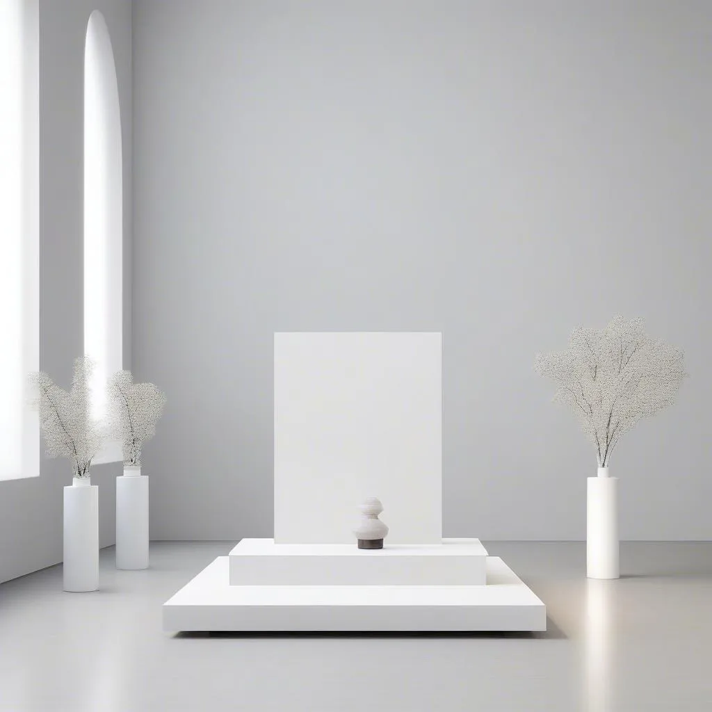 Autel blanc minimaliste