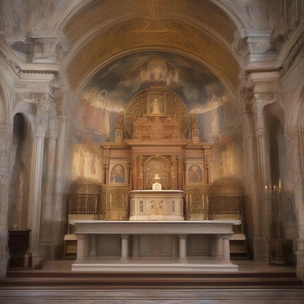 Autel de la cathédrale Santa Maria de Cagliari