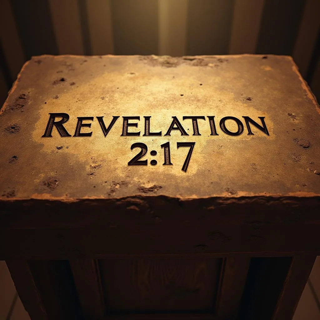 Inscriptions biblique sur les autels chrétiens Apocalypse 2 :17