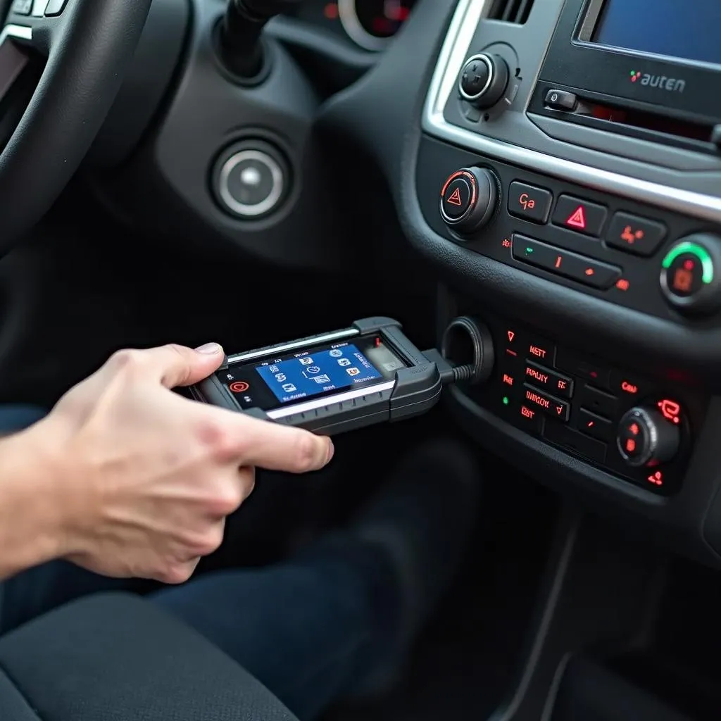 Autel Cubed connecté à une voiture