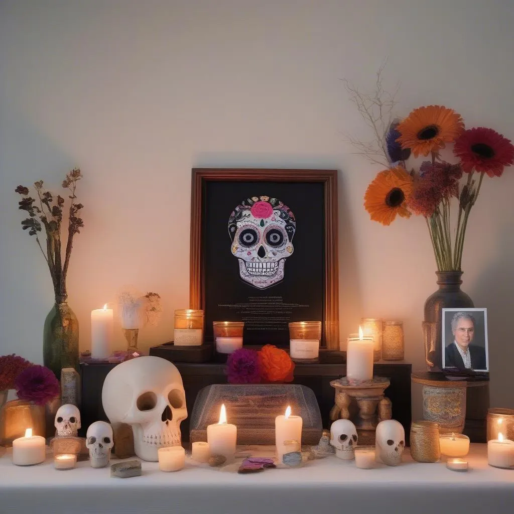 Modern Day Of The Dead Altar