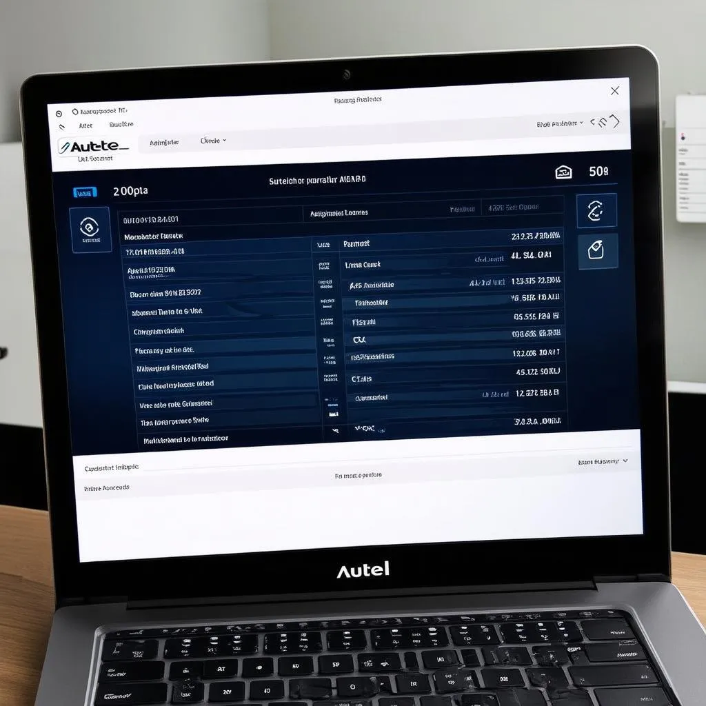 Logiciel de diagnostic Autel sur ordinateur portable