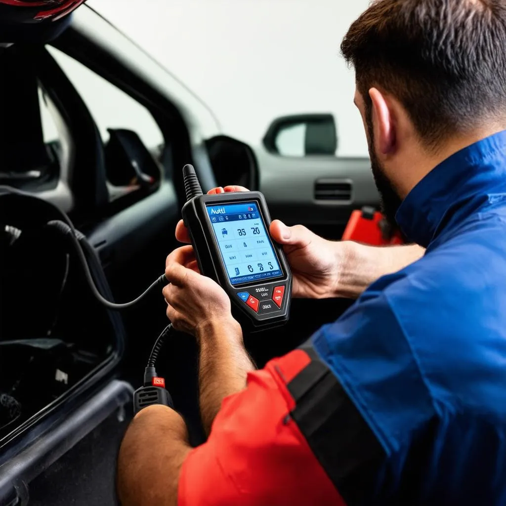 Autel Evo en cours de diagnostic