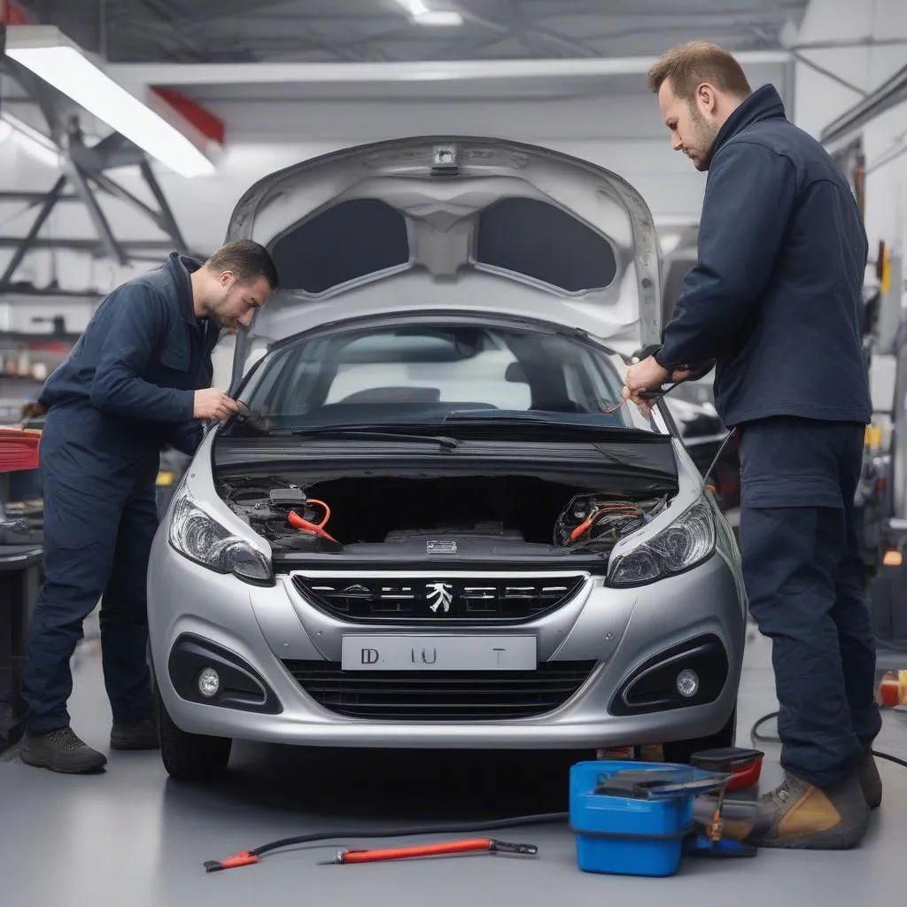 Diagnostic d'une Peugeot 208 avec l'Autel Funéraire d'un Soldat