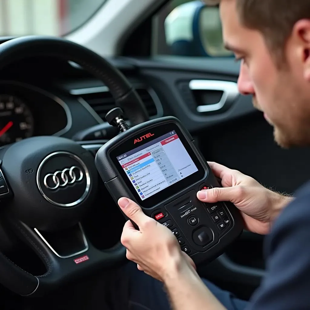 Diagnostic Autel IM608 Pro sur une Audi A4