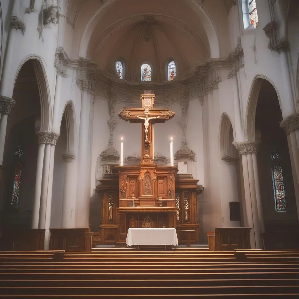 L'autel, symbole du sacrifice de Jésus-Christ