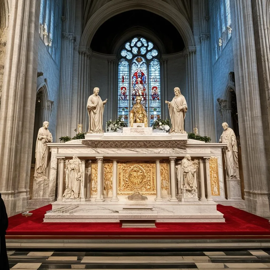 Autel marial de la basilique Notre-Dame de la Garde à Marseille