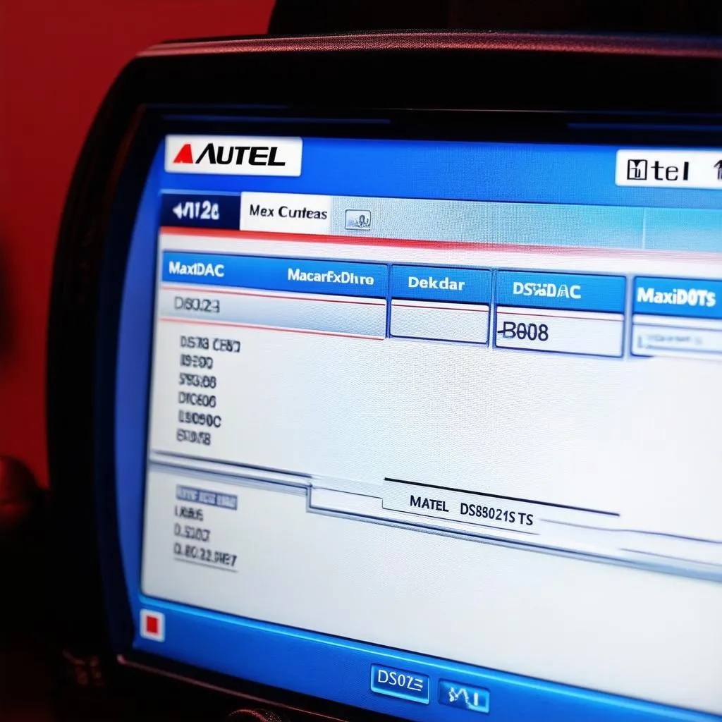 Autel MaxiDAS DS808TS screen