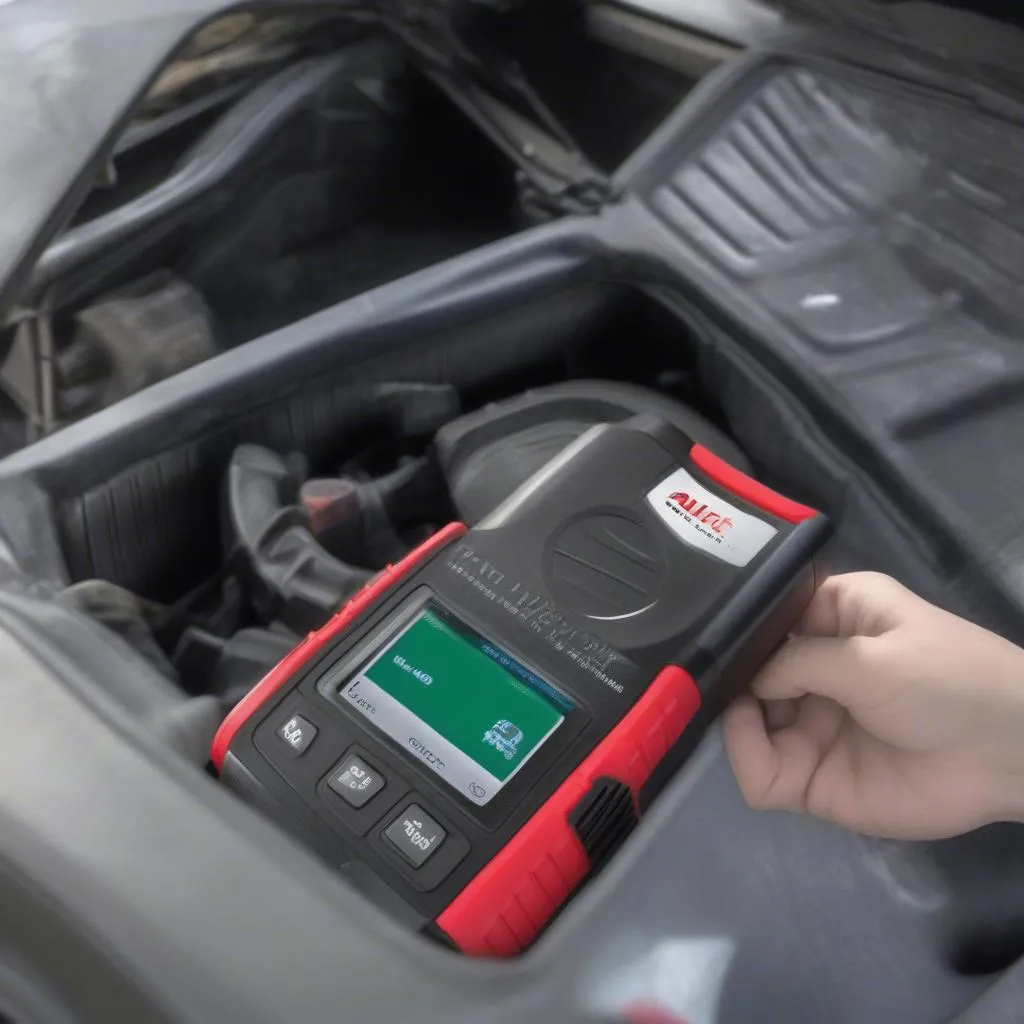 Autel MaxiScan MS509 connecté à une voiture