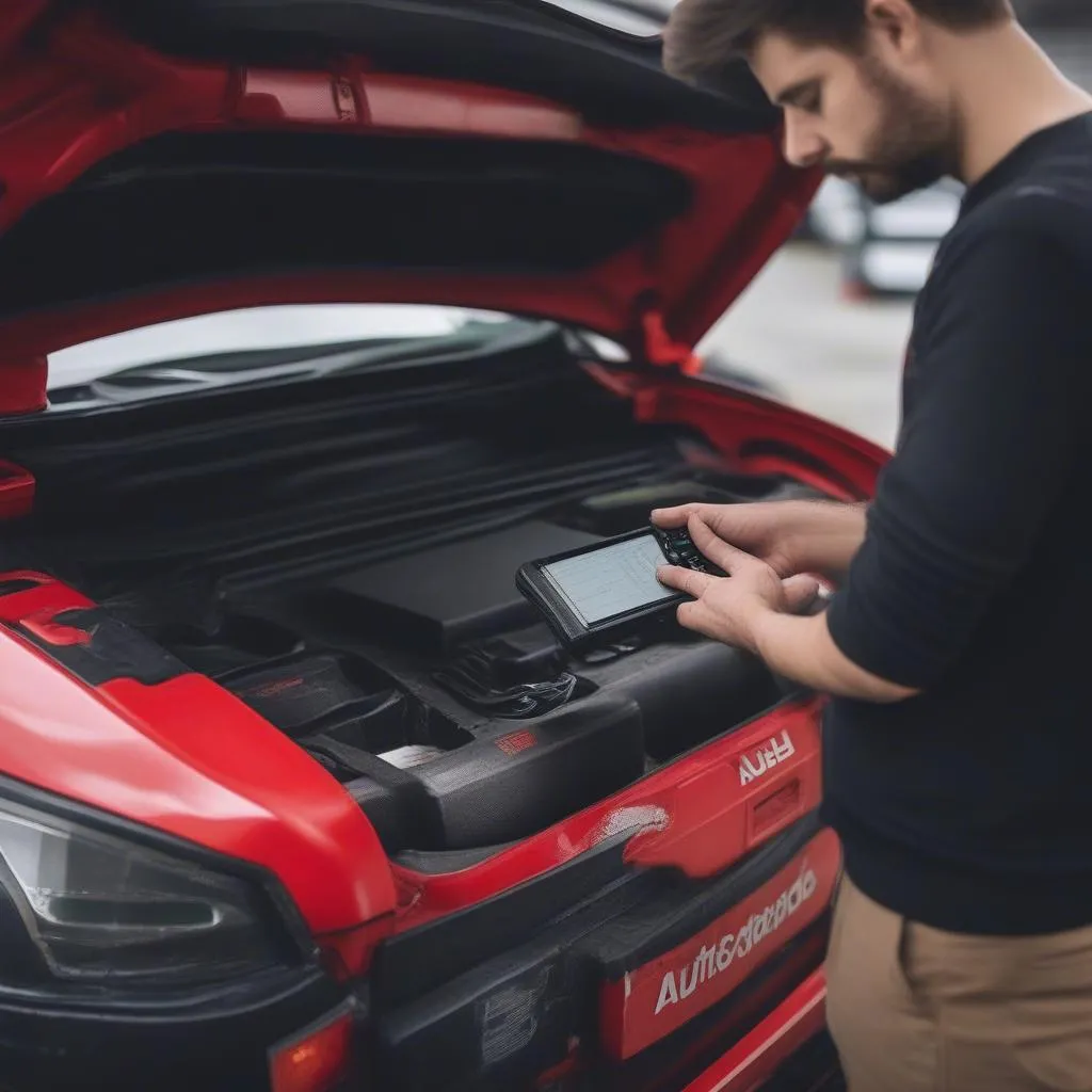 réparation de voiture avec l'autel md808 pro